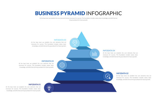 Business Pyramid Infographic &ndash; Professional Hierarchical Diagram for Growth & Strategy