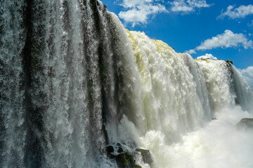 Brazilian side bottom view of Iguazu falls waterfalls Scenic destination