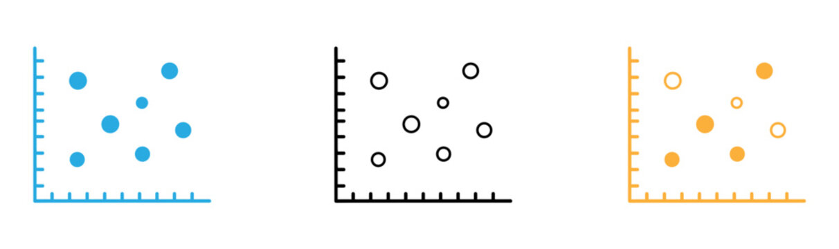 Scatter plot diagrams in different colors