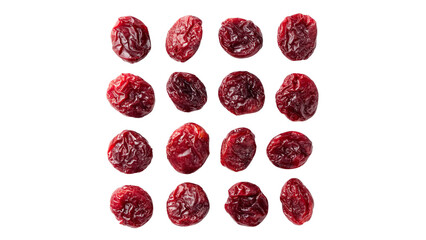 Fototapeta premium Dried cranberries on a transparent background