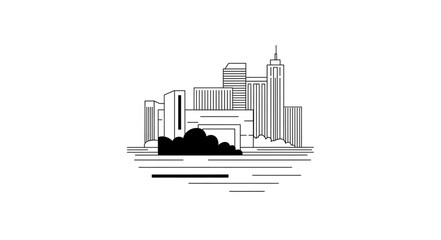 city skyline vector illustration © wiwit