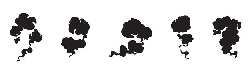 Smoke steam icon vector design element logo template. Heat, hot, cooking symbol vector.