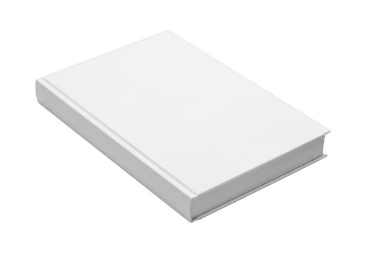A white rectangular object resembling a book or folder isolated on transparent background