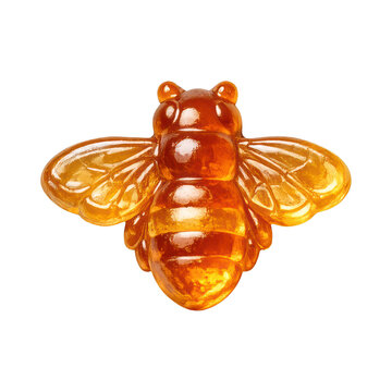 PNG Honey bee gummy candy illustration.
