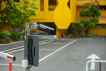 Fototapeta premium Security Camera in Parking Area