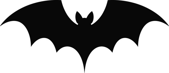 Fototapeta premium Vector, Illustration, of, Bat, Silhouette, with, Spread, Wings, for, Halloween, Identity, Branding, Wildlife, Nature, Conservation, Professional, Graphic, Design, Projects, Concept, Art, Element,