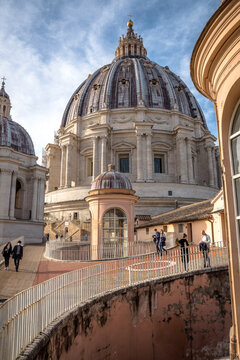 Views from St Peter's Basilica in Vatican city