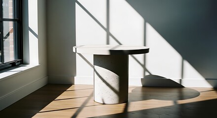Minimalist Interior Design With Geometric Furniture and Natural Light.