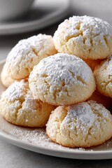 Delicious cookies sprinkled with powdered sugar delight