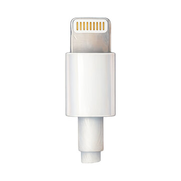 PNG White charging cable connector illustration.