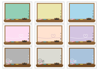 黒板■黒板のメッセージカードセット