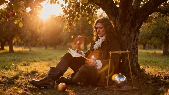 Man Experiments Outdoors, Scientist Studies Gravity Effects In Nature