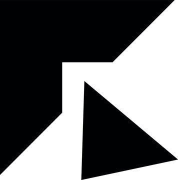 Abstract Angular Corner Arrow Logo