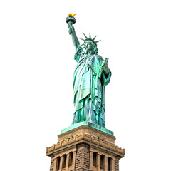 Fototapeta premium Statue of Liberty Isolated on Transparent Background