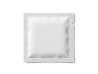 Single condom packet isolated on white background 