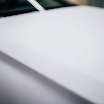 Ceramic coating, smooth matte white surface, scratch resistant material concept