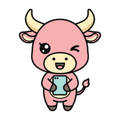 Obraz premium Adorable Cartoon Fish Character Illustration