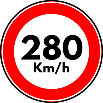 Speed limit 280 traffic sign