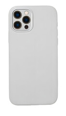 transparent soft silicone case back view. Phone case mockup isolated on grey background 