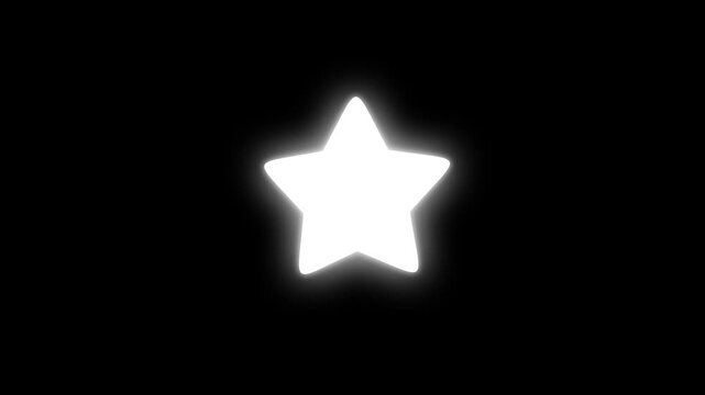 Twinkle Stars blast animated, retro blinking white stars pop-up animation on black screen background, shiny glowing star animation, Glitter sparkle animated movement, flat vector doodle star. 4K