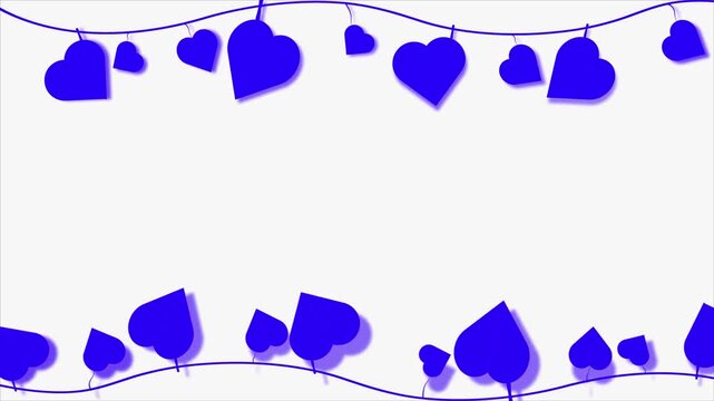 love heart shape hanging motion template background video 4k resolution