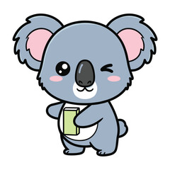 Obraz premium Adorable Seal with Bird Friend Vector Illustration