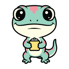 Obraz premium Adorable Baby Hippo Vector Illustration