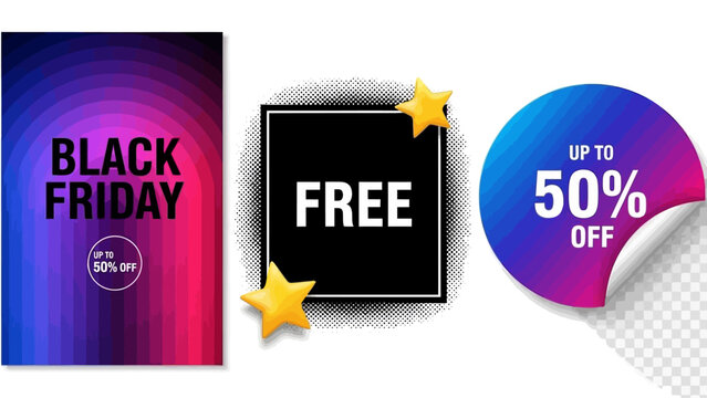 Black Friday sale advertisement with discounts on various products online