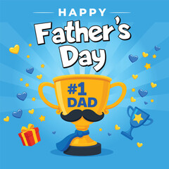 Happy father's day social media post template