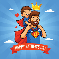 Happy father's day social media post template