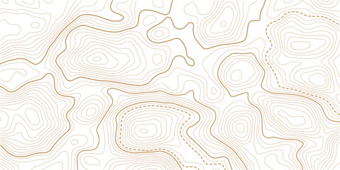 Fototapeta premium Topographic gold luxury map background. Geographic abstract pattern. Modern design with White background with topographic wavy pattern design.paper texture Imitation of a geographical map shades. 