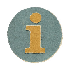 PNG Textured information icon on paper