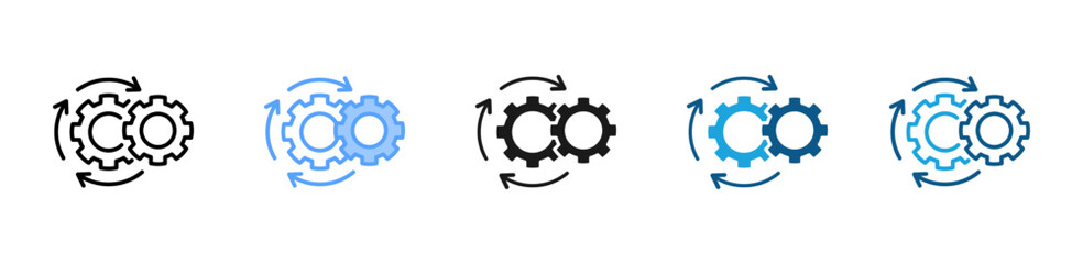 Automation icon set multiple style collection © Siti Malikhatun