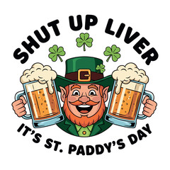 Lucky Irish Frog Lounging on Mushrooms with Beer Mug and Rainbow Background