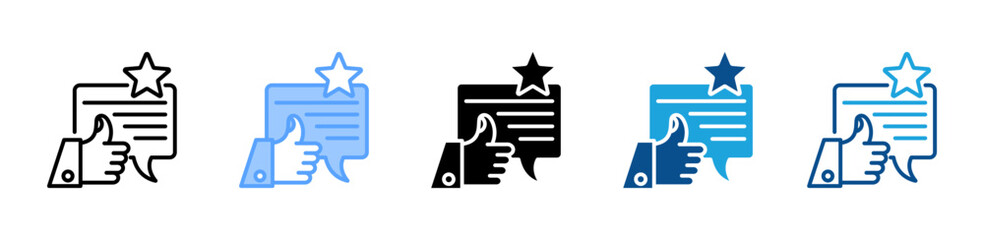 Obraz premium Feedback icon set multiple style collection