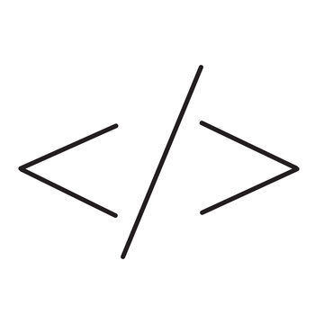 Code Brackets Icon &ndash; Programming Development Vector Outline