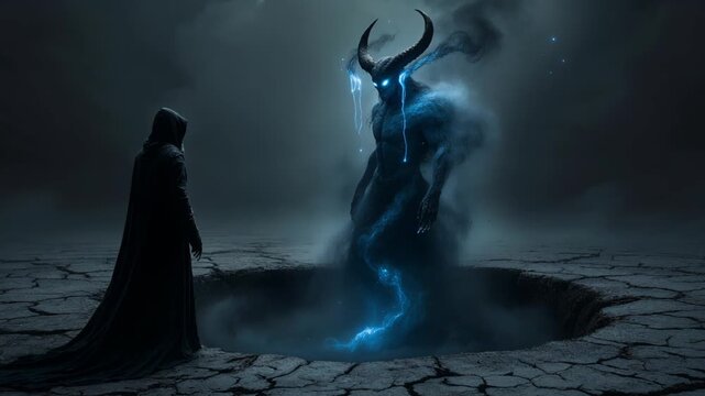 Pit emergence unknown cloaked summoner witnesses spectral titan