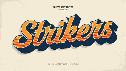 Strikers  retro esport style editable text effect © ricks