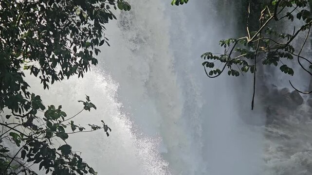 Cachoeira do Acaba Vidas in Barreiras, Bahia, Brazil. Scene of nature, watercourse. Waterfall.