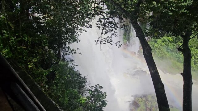 Cachoeira do Acaba Vidas in Barreiras, Bahia, Brazil. Scene of nature, watercourse. Waterfall.