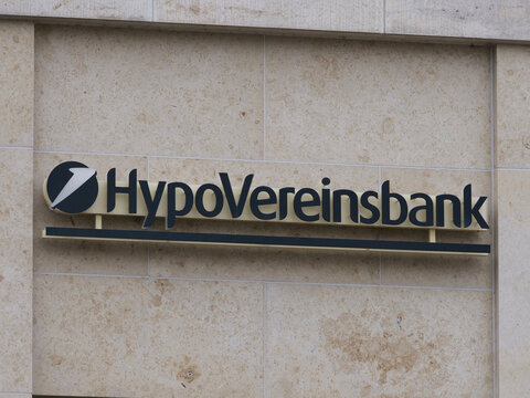 Germany, Dortmund, February 18. 2026, sign or logo of HypoVereinsbank part of UniCredit