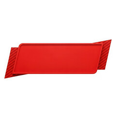 Geometric red shape resembling a simplified abstract state or landform