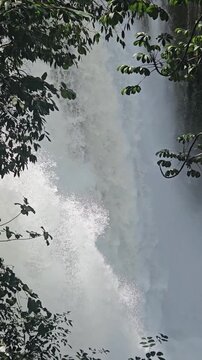 Cachoeira do Acaba Vidas in Barreiras, Bahia, Brazil. Scene of nature, watercourse. Waterfall.