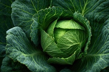 Fototapeta premium Organic Design Background With Cabbage Textures Softly Blurred