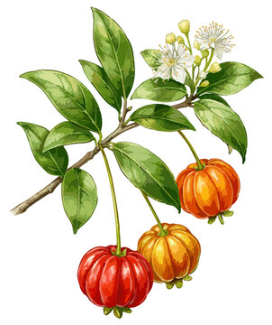 Eugenia uniflora illustration art