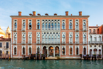 Palazzo Genovese facing Grand canal, Venice, Italy