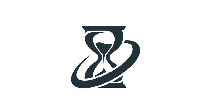 Hourglass symbol time deadline concept