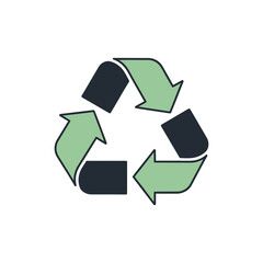 Fototapeta premium Recycling Symbol with Flowing Arrows Eco Icon