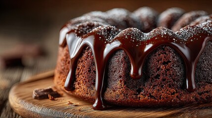 Chocolate Cake Melting Dripping Food Photography Close-Up