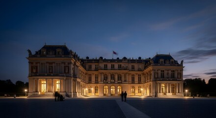 Obraz premium Famous places in France Eiffel Tower, Louvre Museum, Notre-Dame Cathedral, Arc de Triomphe, Palace of Versailles for Travel, Tourism, Holiday